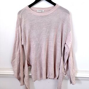 Anthropologie Cream Crew Neck Sweater